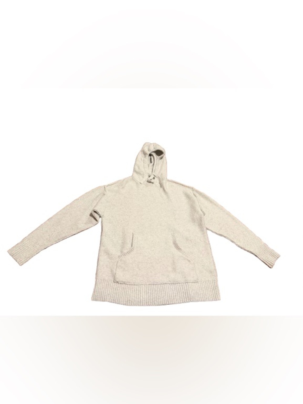 Flirtitude Active Women's Hooded Knit Pullover Light Gray Size Medium